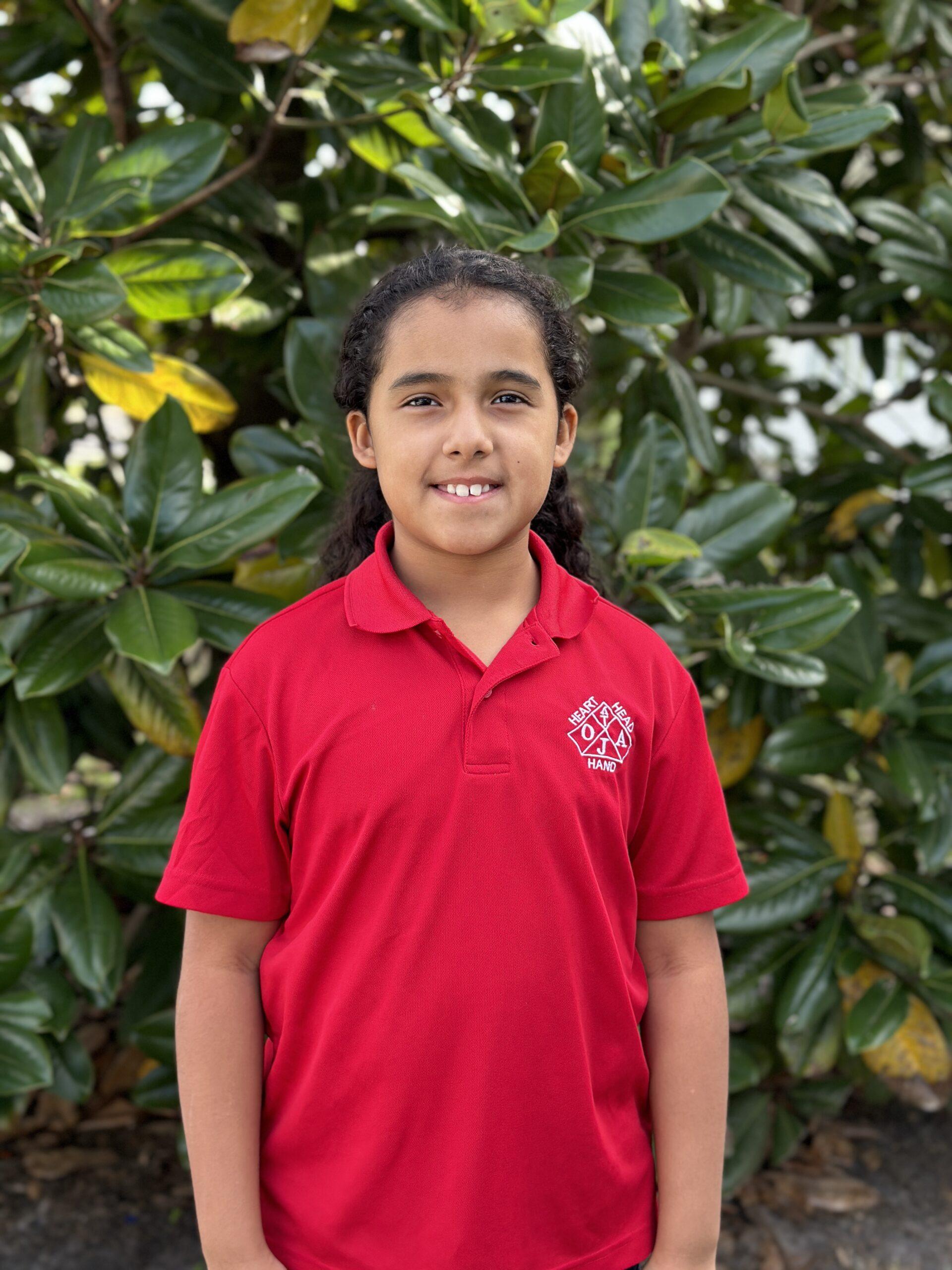 Giulia, student at Orlando Junior Academy